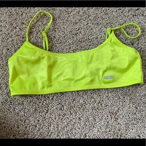 neon yellow triangl top